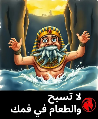 لا تسبح والطعام في فمك