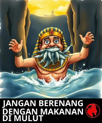 JANGAN BERENANG DENGAN MAKANAN DI MULUT