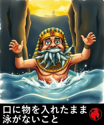 口に物を入れたまま 泳がないこと