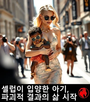 셀럽이 입양한 아기, 파괴적 결과의 삶 시작