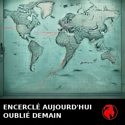 Une carte marine murale dans un bureau gouvernemental avec un chenal entour&eacute; de rouge. L&eacute;gende&nbsp;: entour&eacute; aujourd&rsquo;hui, oubli&eacute; vendredi