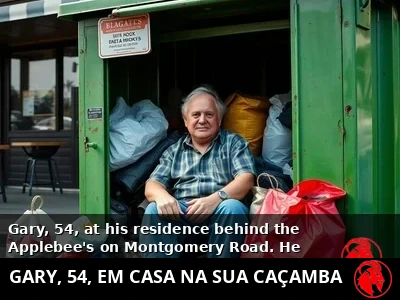 Gary em casa, dentro do seu contentor