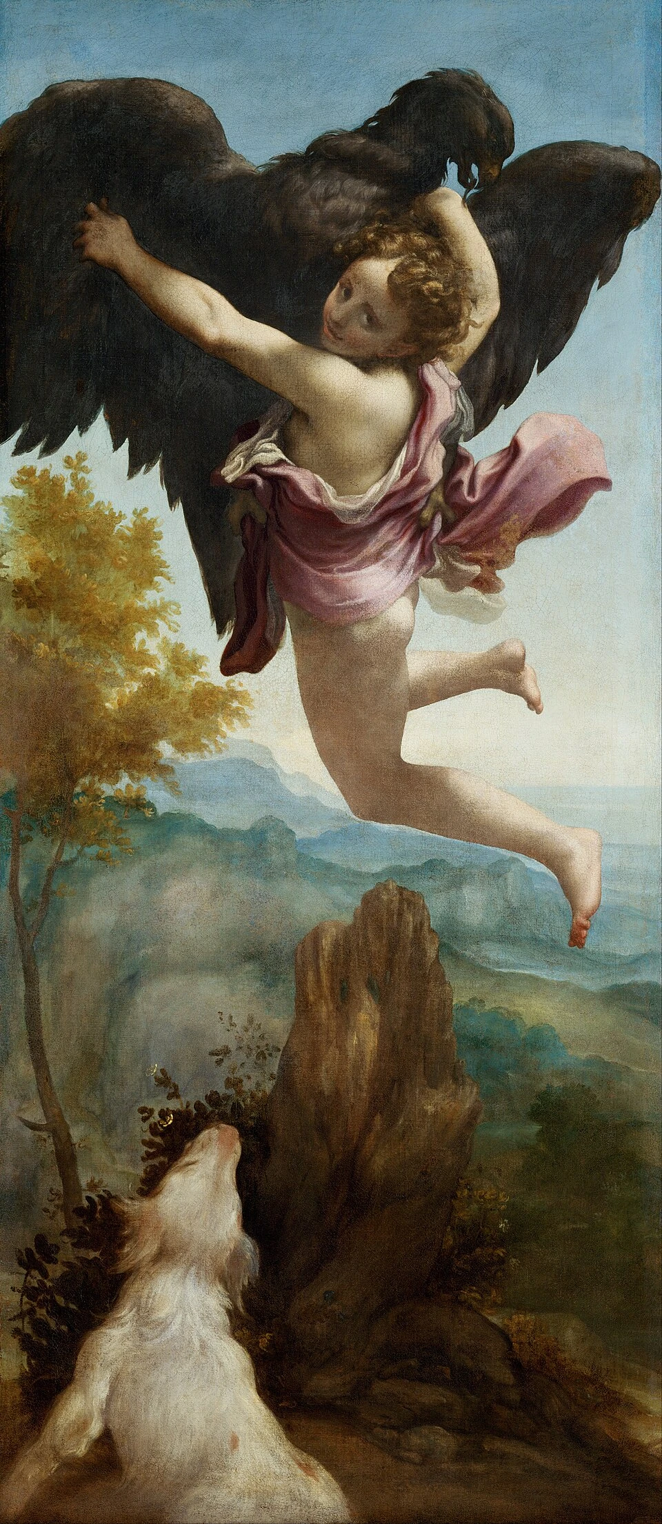 Correggio's painting 'Ganymede Abducted by the Eagle' (c. 1531-1532, Kunsthistorisches Museum, Vienna): the youth Ganymede carried into the sky by an eagle.