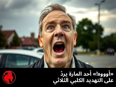حارس موقف سيارات بملامح رعب بازغ