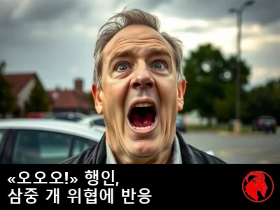 서서히 공포가 번지는 표정의 주차장 관리원