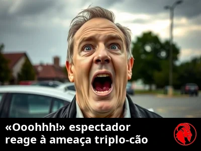 Manobrista de estacionamento com expressão de horror crescente