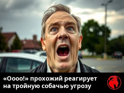 Смотритель парковки с выражением нарастающего ужаса на лице
