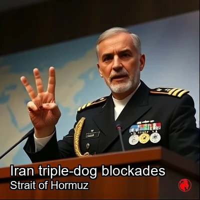 Iranian naval commander holding up three fingers