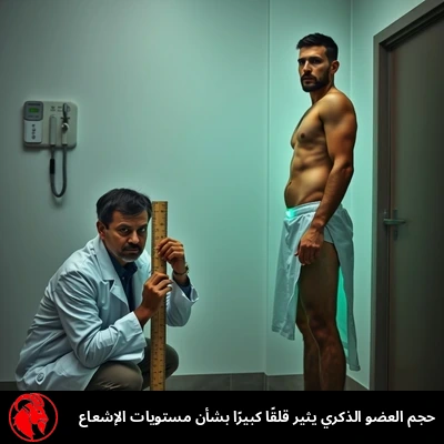 مسؤولون مذعورون في جلسة استماع يختلسون النظر إلى الأسفل بقلق؛ التعليق: حجم العضو الذكري يثير قلقاً كبيراً حيال مستويات الإشعاع