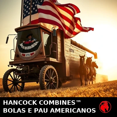 Hancock Combines: uma colossal picape-colheitadeira de madeira de 1776, coberta de bandeira e festões