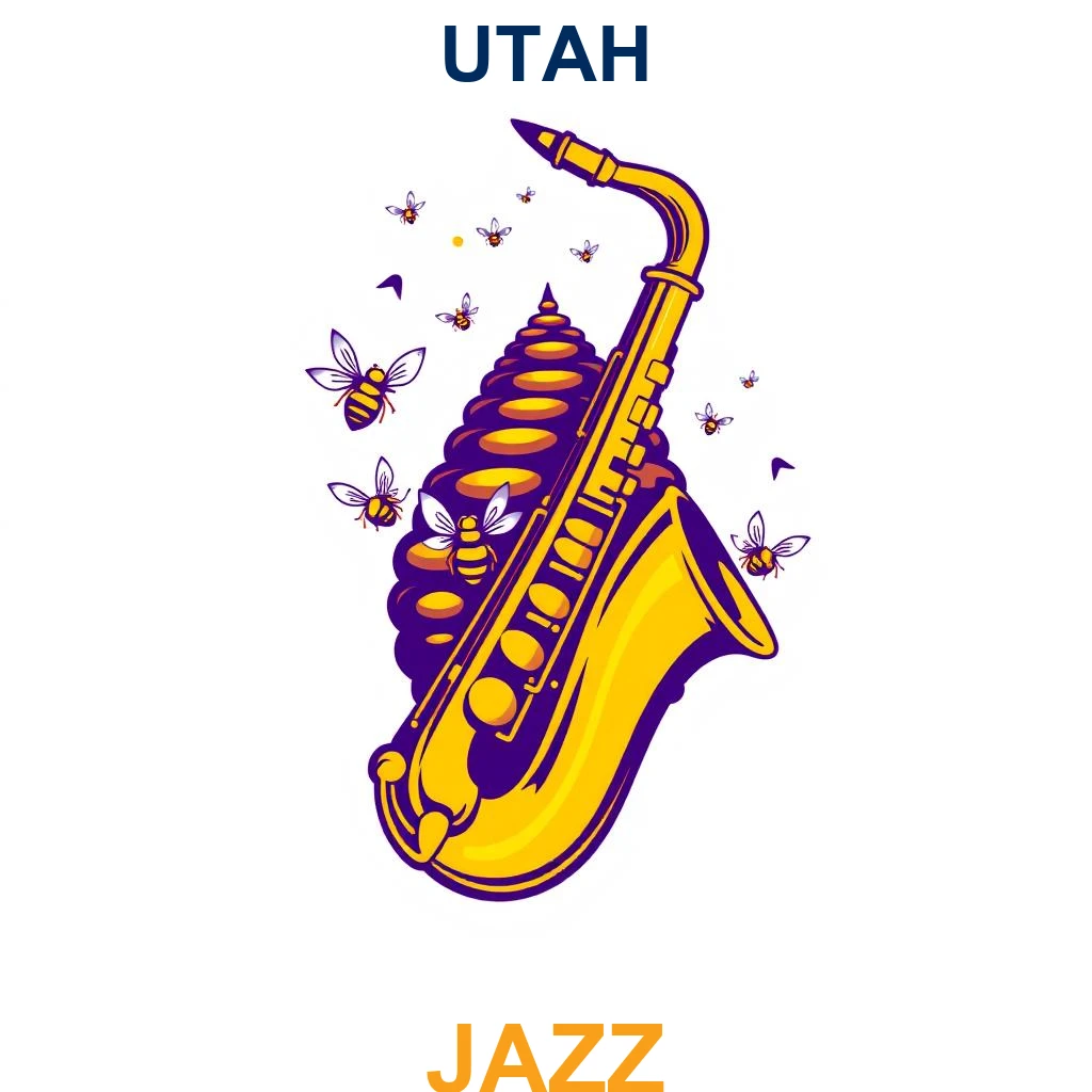 Utah Jazz — saxophone beehive