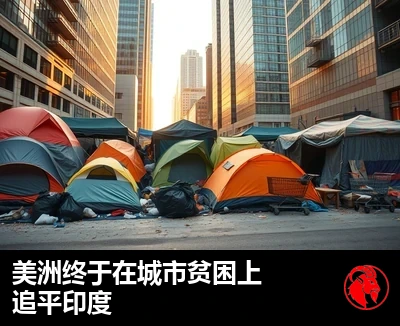 市中心摩天大楼脚下的帐篷营地